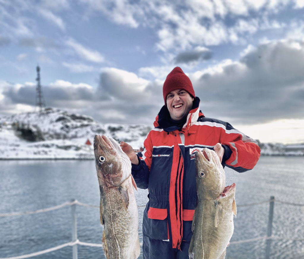 fishing cod in lofoten islands holiday