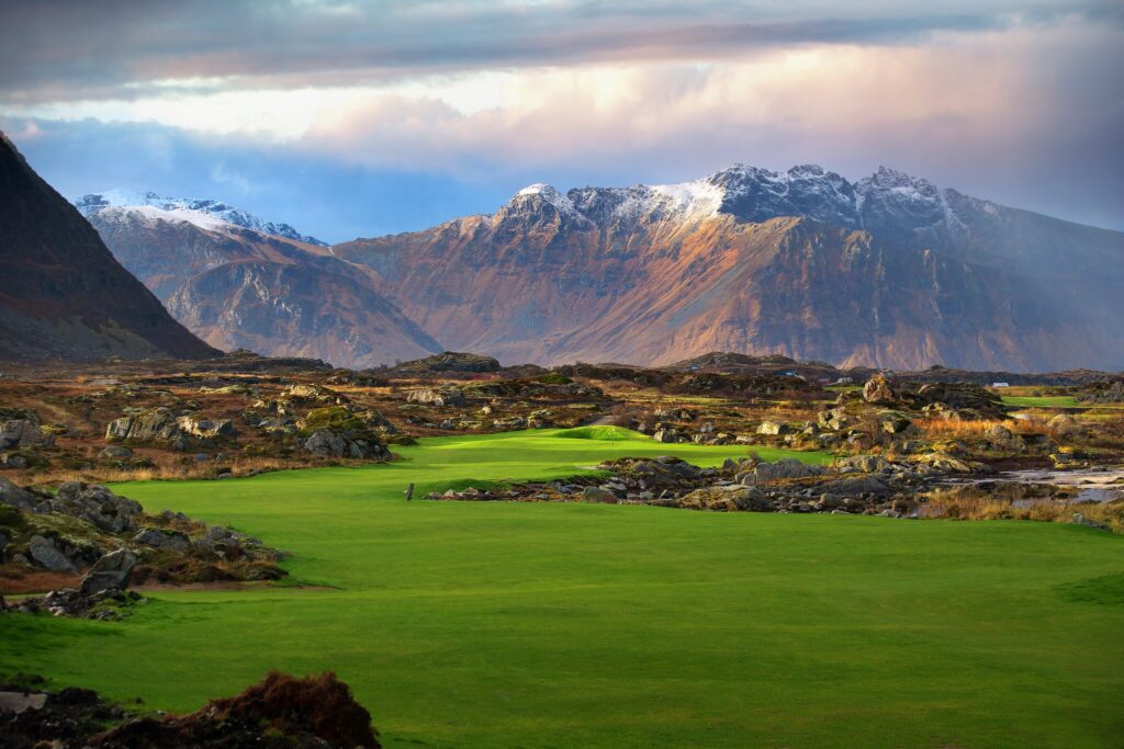 Lofoten Links golf court as a lofoten islands holiday plan